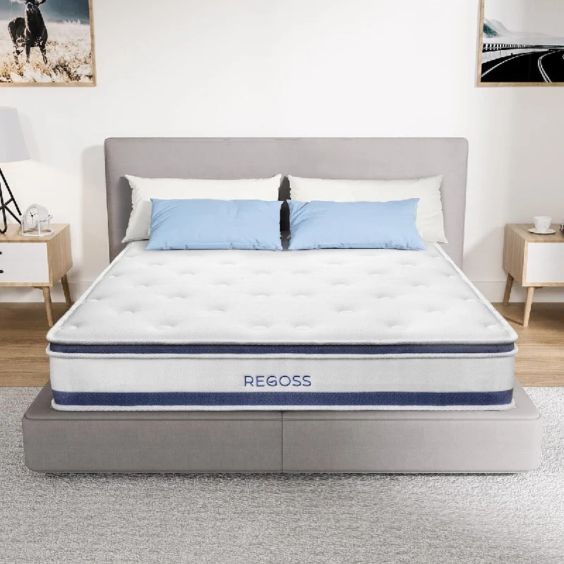 Natural latex and organic cotton blend mattresses10In Hybrid Mattress Foam Innerspring Twin Size Mattress in a Box