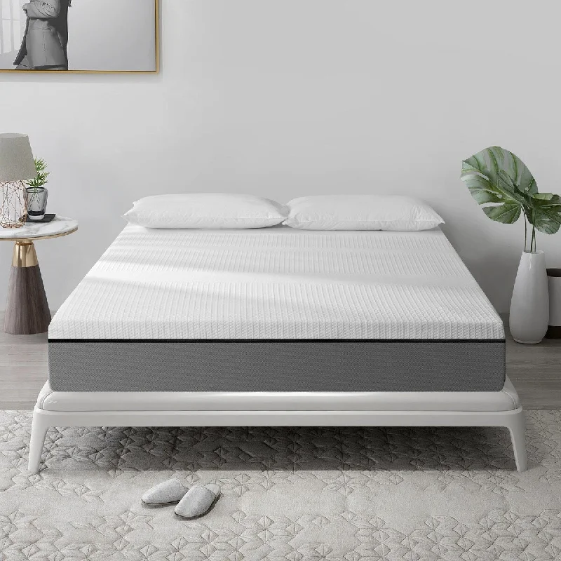 Innerspring mattresses with coil counts for support12 Inches Gel & Charcoal Infused Memory Foam Mattress（Twin)