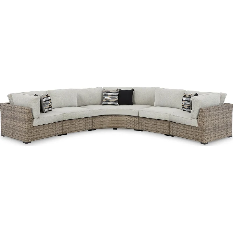 Queen - size mattresses for couples and standard bedroomsCalworth 5-Piece Outdoor Sectional - Beige