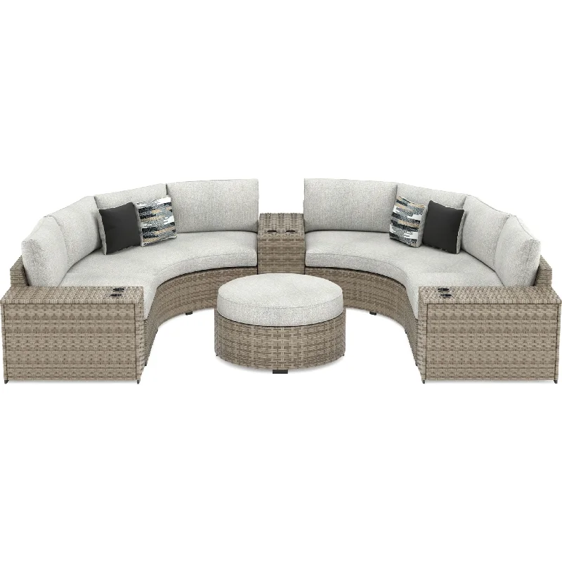 King - size mattresses for spacious master bedroomsCalworth 7 Piece Outdoor Sectional with Ottoman - Beige