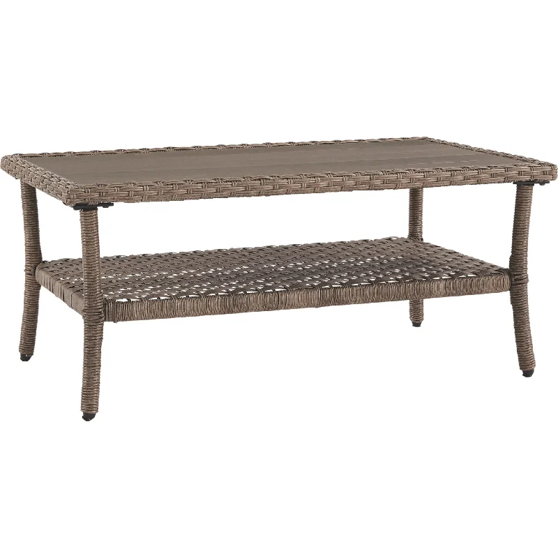 Gel - infused memory foam mattresses for cooler sleepClear Ridge Outdoor Coffee Table - Light Brown