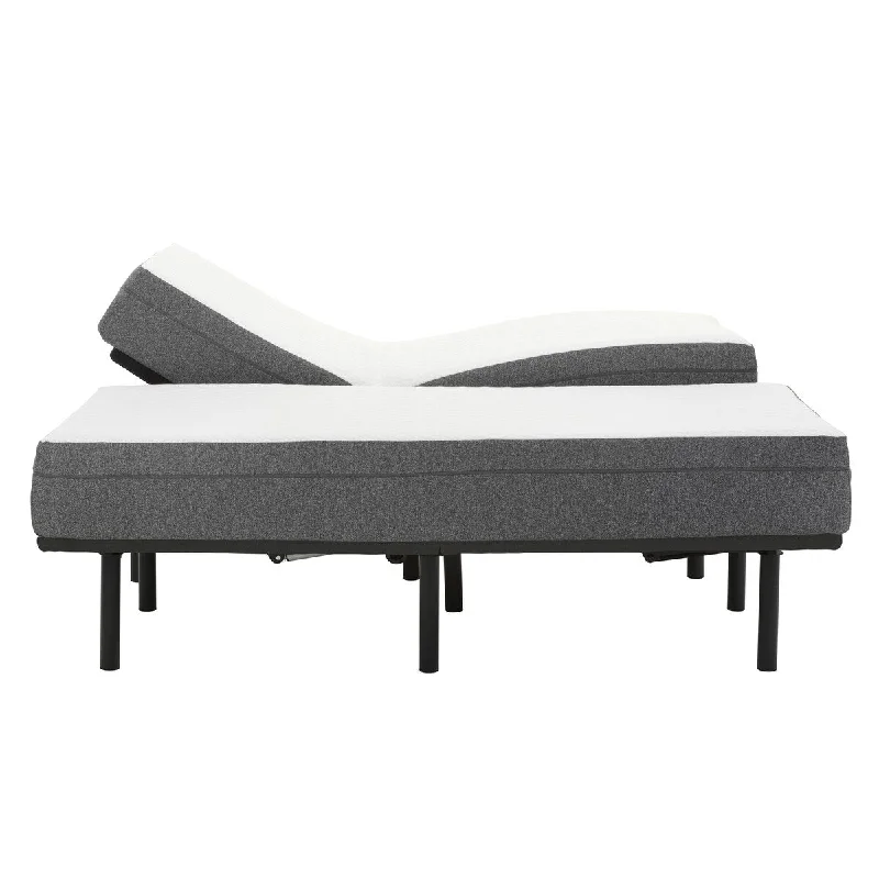 Bamboo - charcoal infused mattresses for odor absorptionMecklin 8-inch Gel Memory Foam Mattress and Model G Adjustable Base