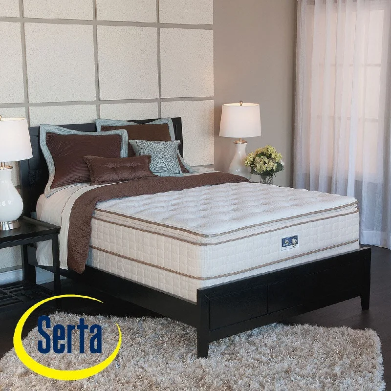 Wool - filled mattresses for natural insulation and moisture - wickingSerta Bristol Way Pillow Top California King-size Mattress and Box Spring Set