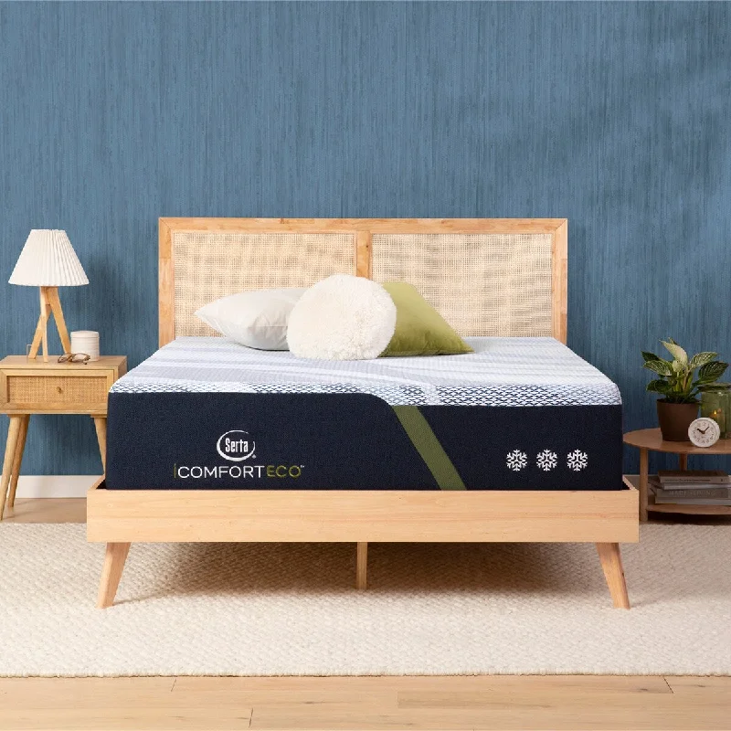 Innerspring mattresses with coil counts for supportSerta iComfortECO F40HD 15.75" Memory Foam Medium Mattress and Adjustable Base Set