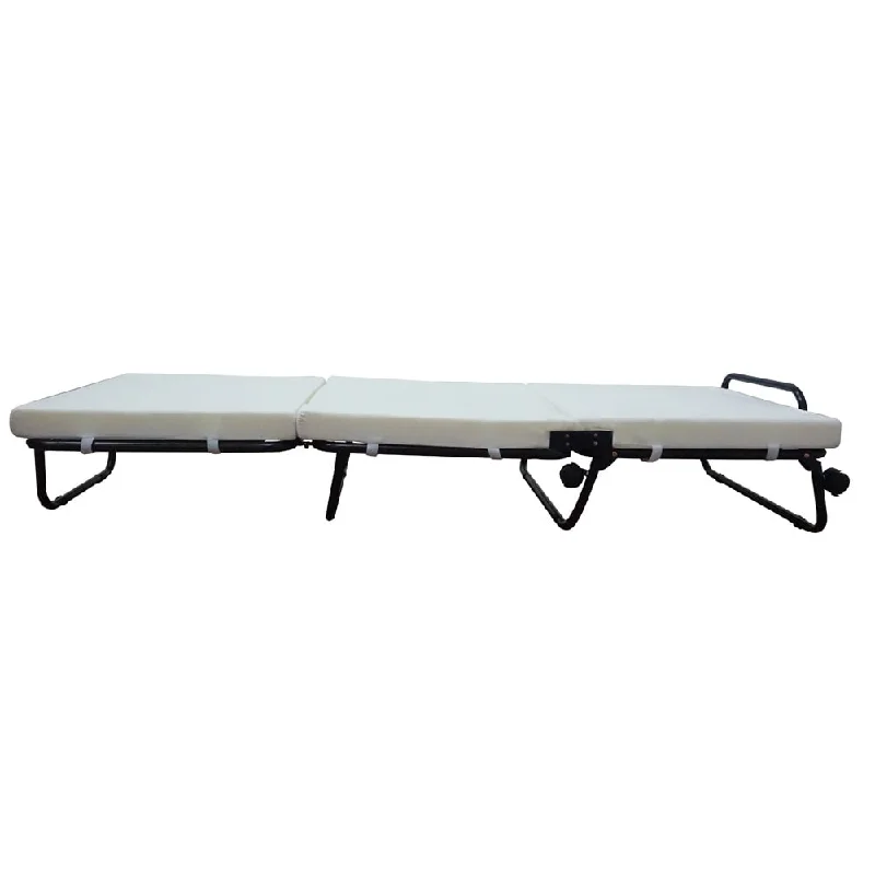 Latex mattresses with natural bounce and breathabilityTri-fold Folding Bed White